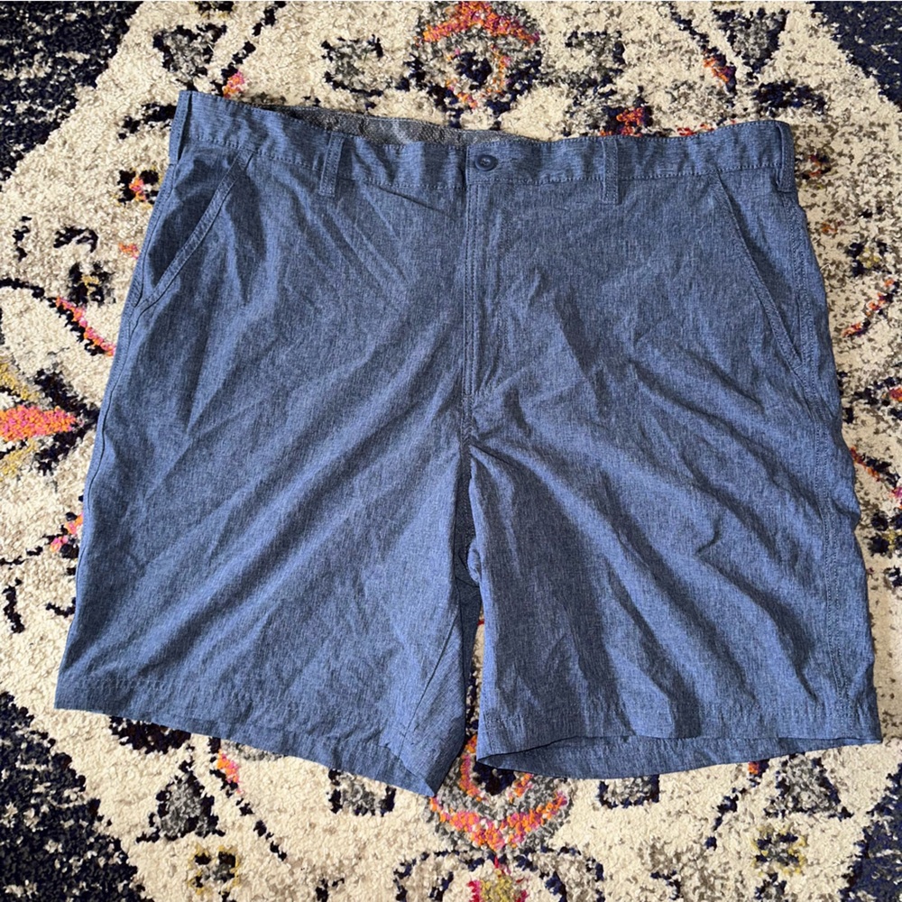 Croft and Barrow blue flat front shorts size 42